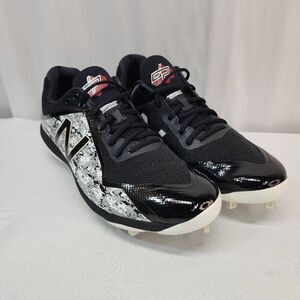 New Balance Size 16 Men's 4040 V4 Metal Baseball Shoe NWOB Black and White GG